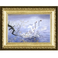 Постер "Лебеди", 13 см х 18 см артикул 12946b.